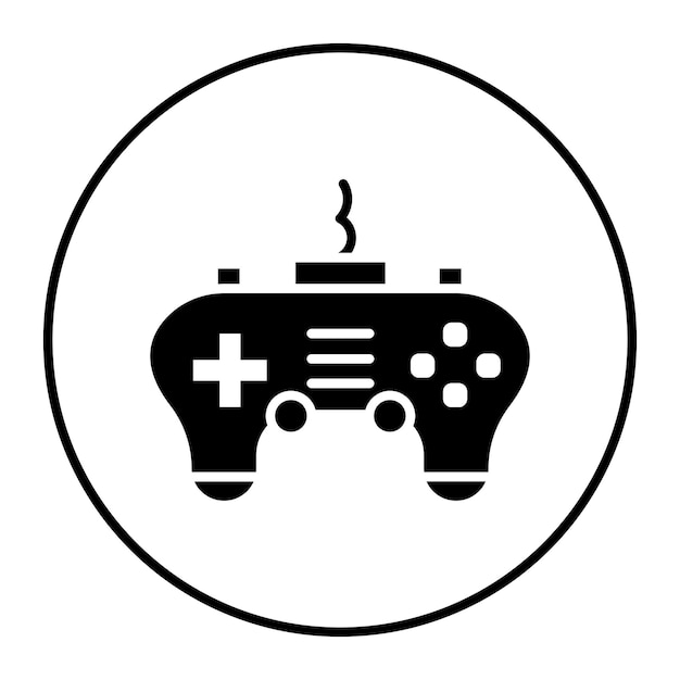 a black and white image of a game controller with a cross on it