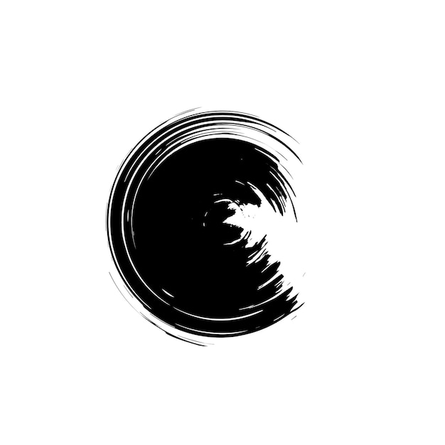 a black circle with a black circle in the middle