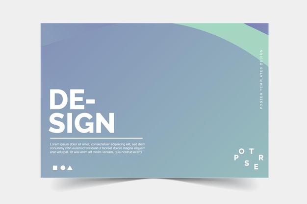 a blue and green card with a design that says design design design