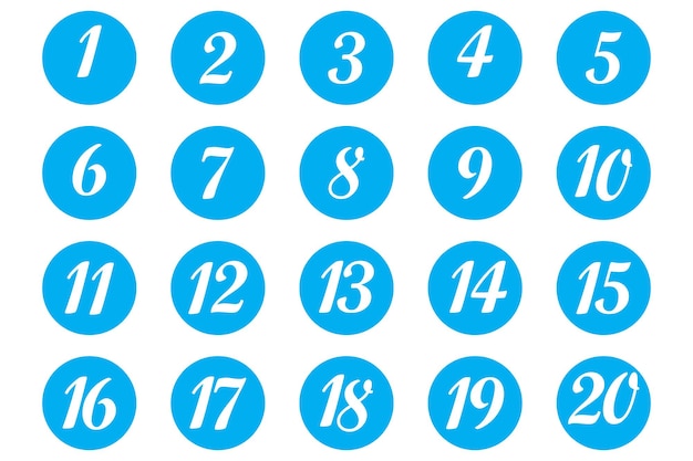 a blue number on a blue circle with the number 2 on it