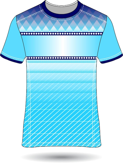 a blue shirt with a white and blue pattern