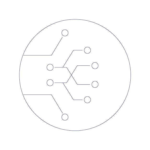 A circle with a blue line that says circuit on it.