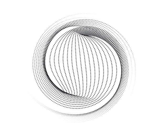 a circular dot pattern with black colors dot black gradient symbol logotype circular shape spiral h