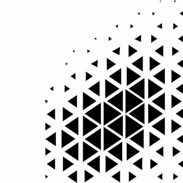 a close up of a black and white geometric design with triangles