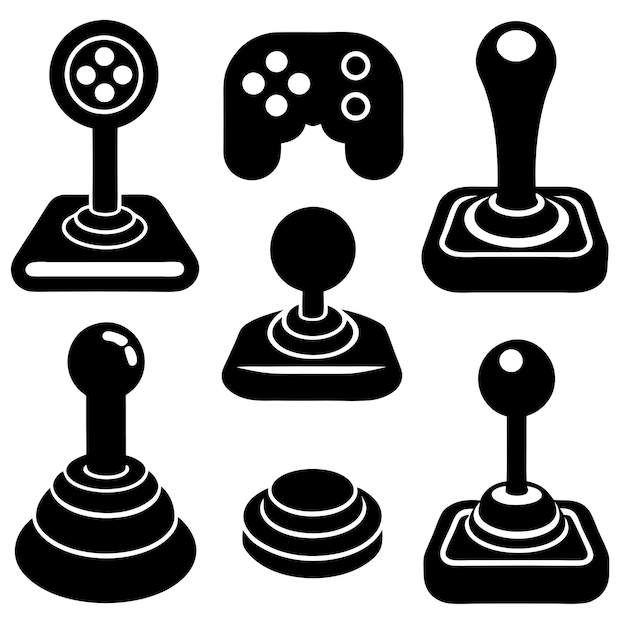 a collection of different game controllers including one that has the number 3 on it