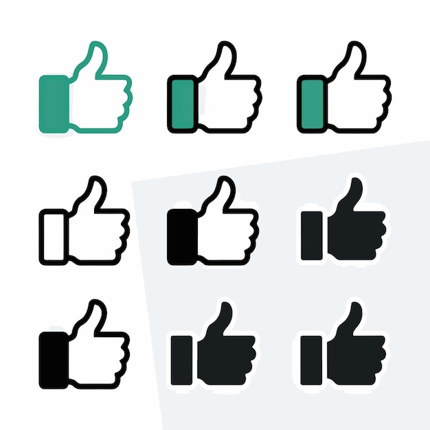 a collection of different thumbs up icons including one that says thumbs up