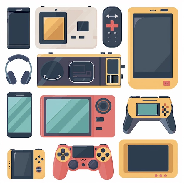 a collection of video game controllers including one that has the number 3 on the front
