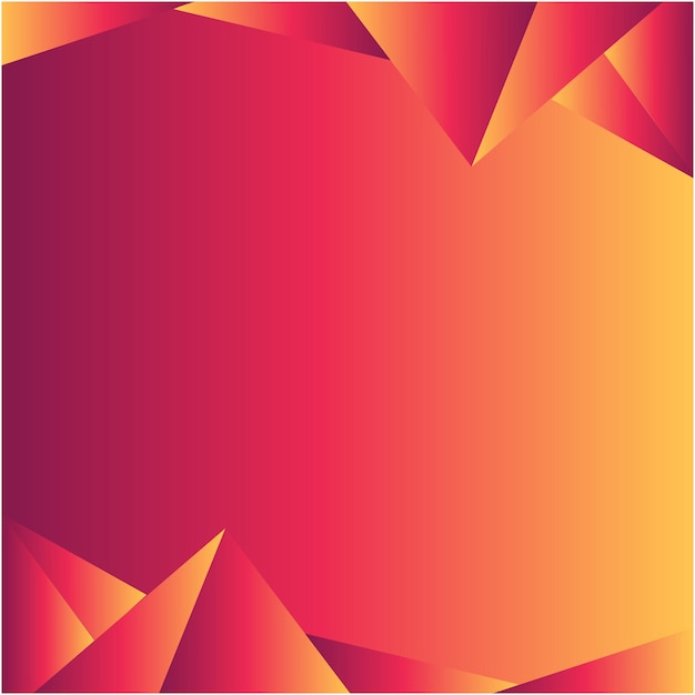 a colorful background with a red and orange triangle and a red triangle