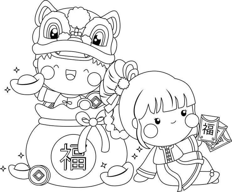 Vektor a cute vector of chinese new year theme