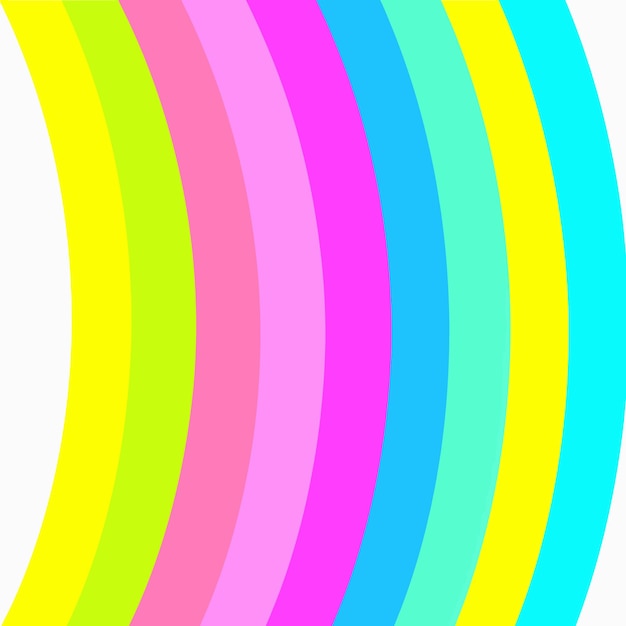 a flat vector graphic with colorful rainbow stripes in a circular shape using a pastel color palett