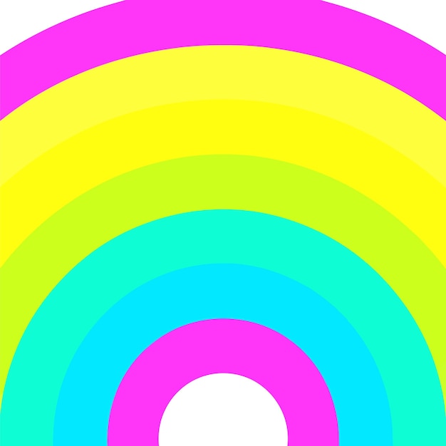 a flat vector graphic with colorful rainbow stripes in a circular shape using a pastel color palett