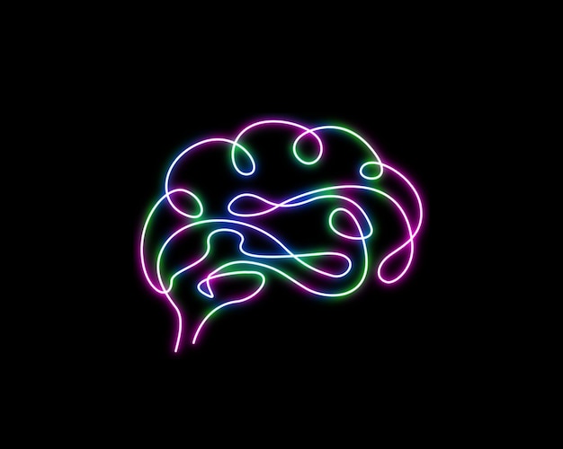 a green and pink neon sign that says quot brain quot