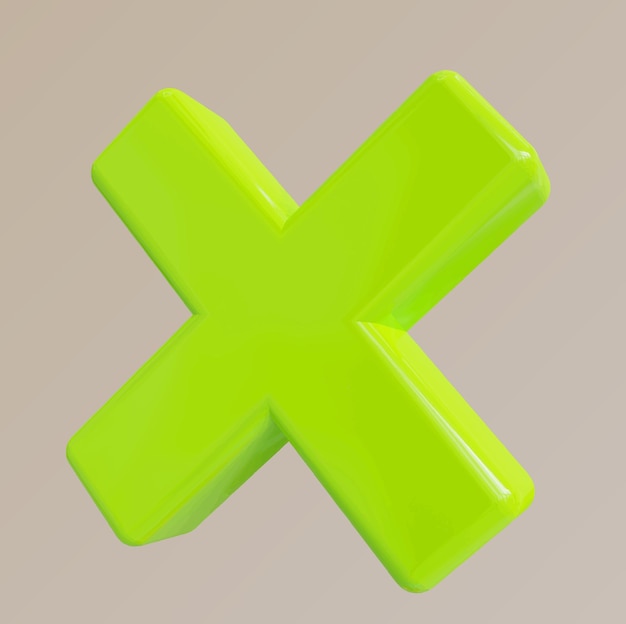 a green x with a x on it