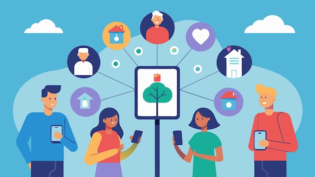 A group of residents creating a phone tree system to quickly communicate important information and