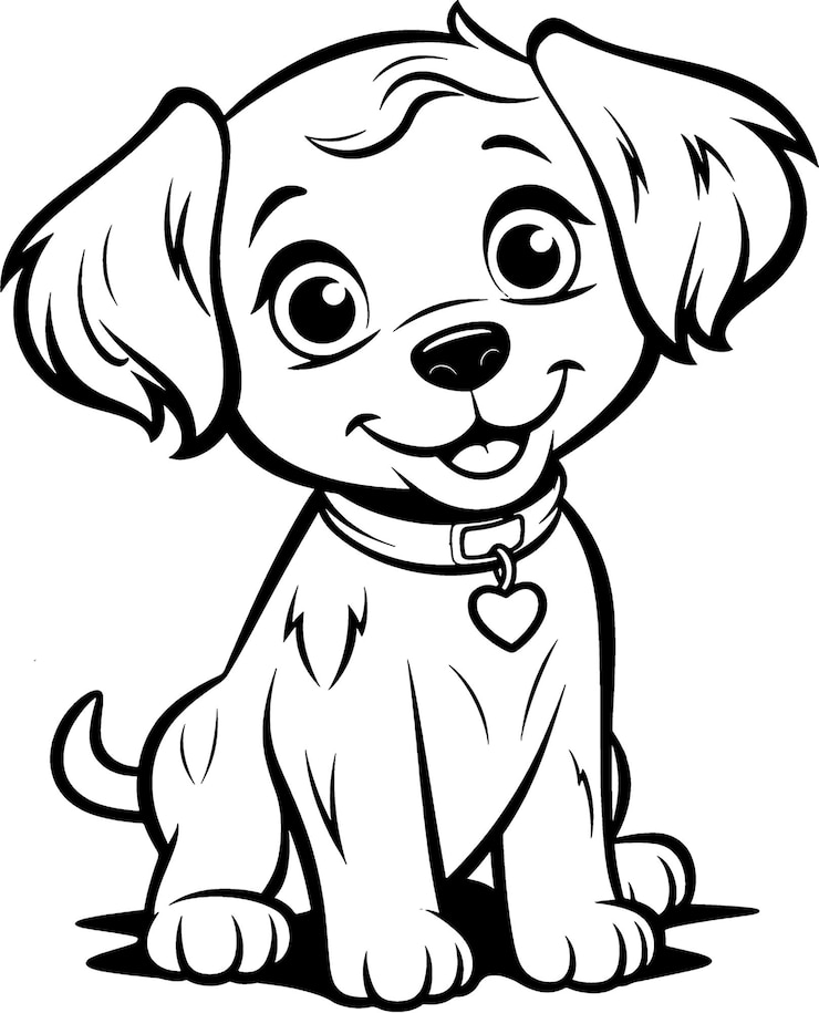 Vektor a hand drawn illustration of dog