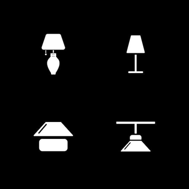 a lamp and a lamp in the dark with a lamp on it