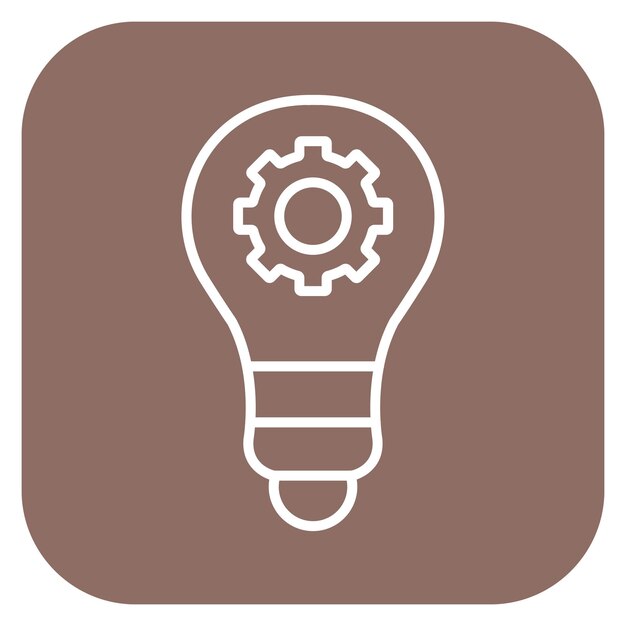 a light bulb with a gears on it