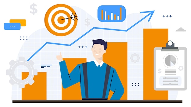 a man is talking about business idea and strategy