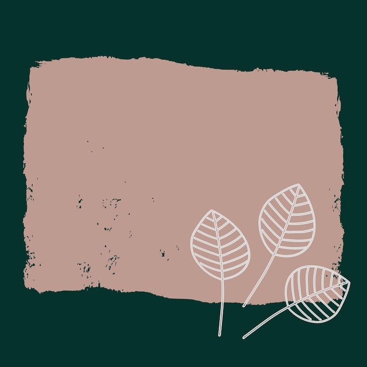 Vektor a minimalist design featuring soft pastel colors and delicate leaf illustrations on a dark