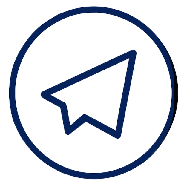 a paper airplane within a blue circle symbolizing fast and secure messaging on the telegram app