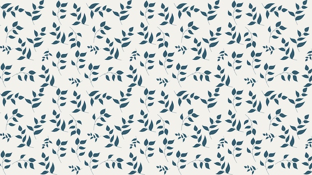 a pattern of blue leaves on a white background