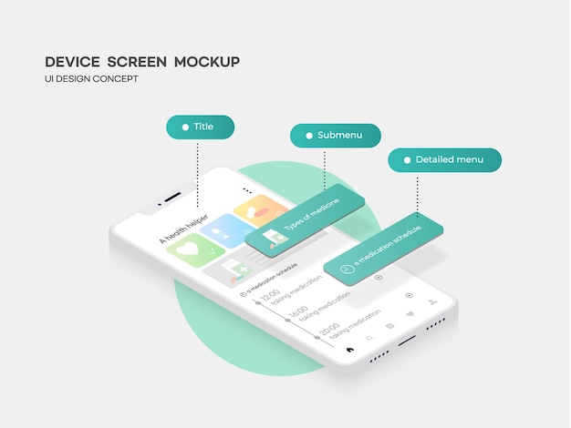 A phone screen mockup with the word service on it