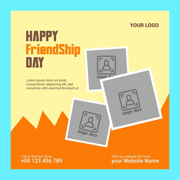 a poster for a friendship day with a picture of a friendship