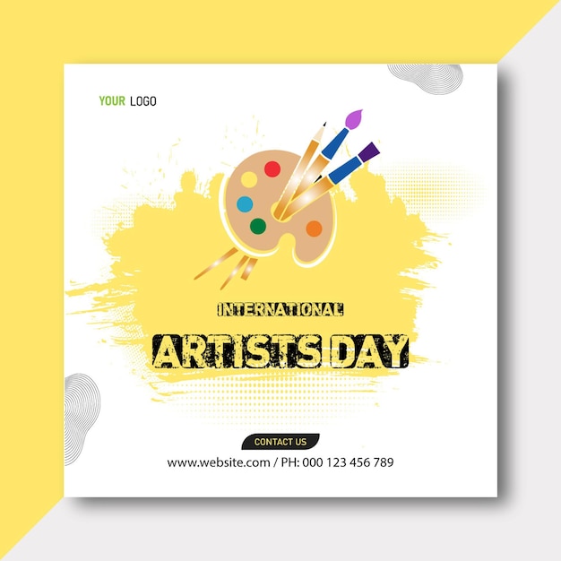 a poster for art day is titled art day