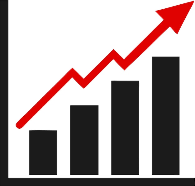 a red arrow pointing up at a graph that says quot graph quot