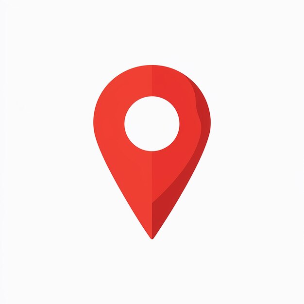 A red location pin icon commonly used in mapping or locationbased applications