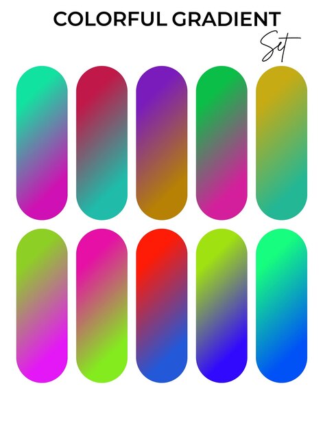 a row of multicolored nails with a row of different colors