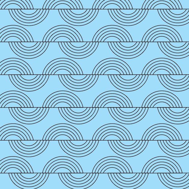 a seamless pattern of curved lines with a line drawn in the middle