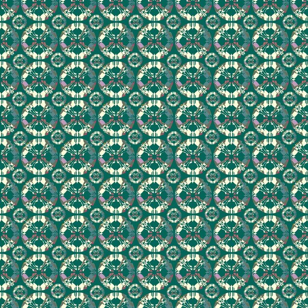 a seamless pattern with a green background and a pattern with a spiral