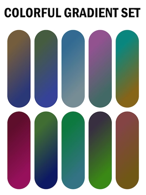a series of multicolored nails with different colors