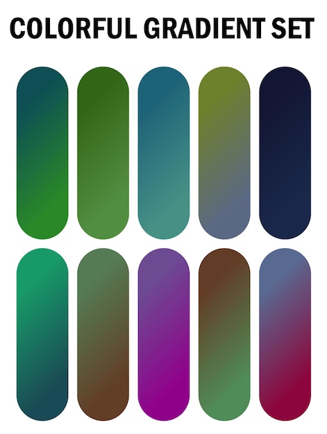 a series of multicolored nails with different colors