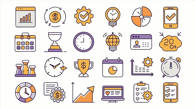 a set of icons with the time of 11  30