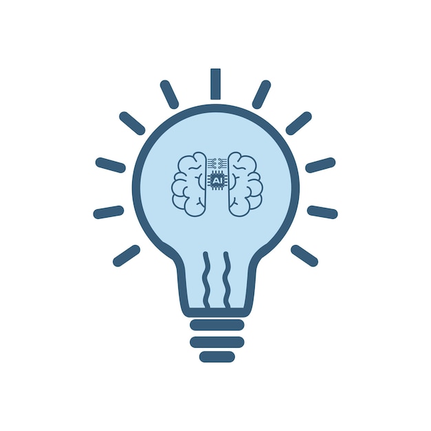 A smart idea of AI icon robotic style an artificial intelligence operatating system