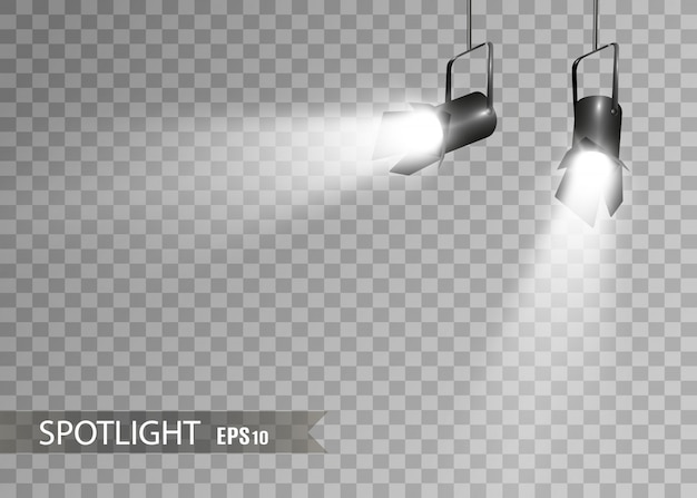 a spotlight shines on the stage for the awards ceremony. bright spotlight.