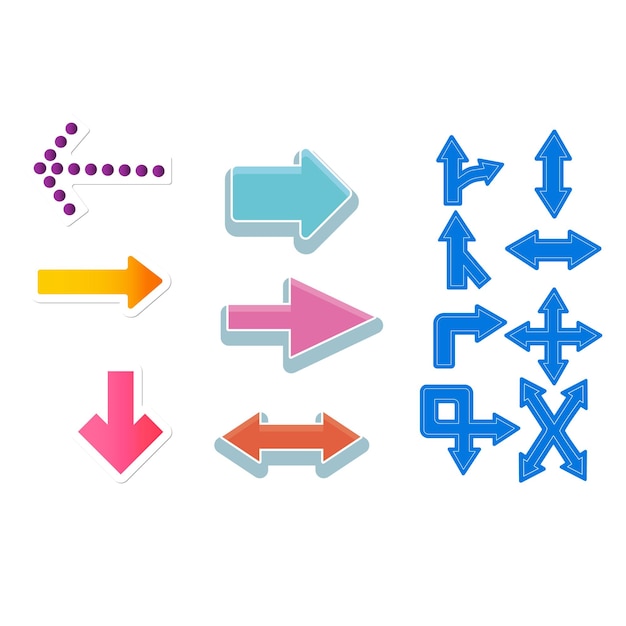a white background with arrows and arrows pointing to the right