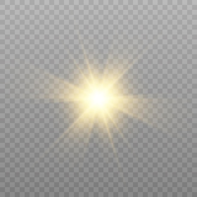 a yellow star on a transparent background