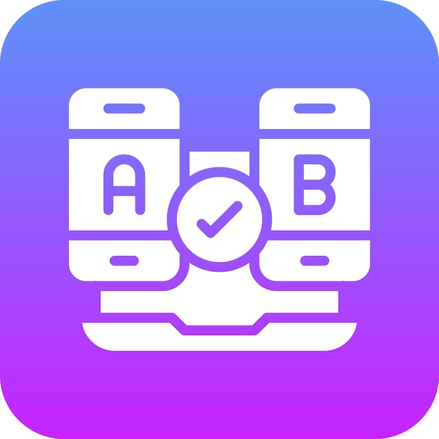 AB Testing vector icon illustration of Coding and Development iconset