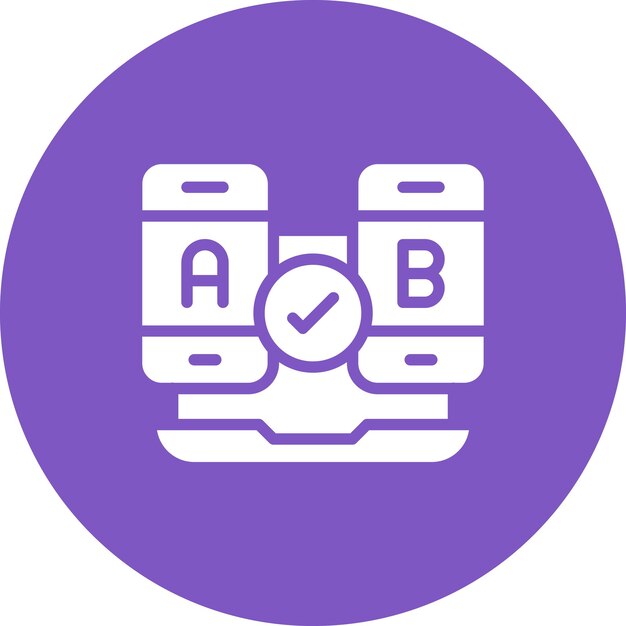 AB Testing vector icon illustration of Coding and Development iconset