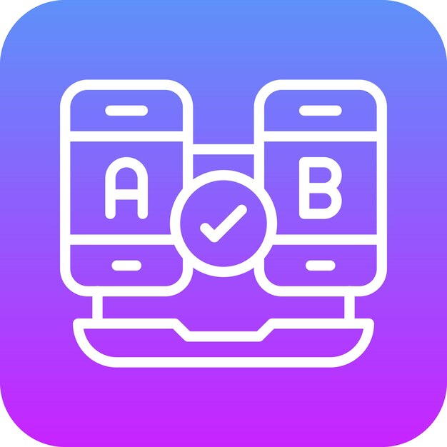 AB Testing vector icon illustration of Coding and Development iconset