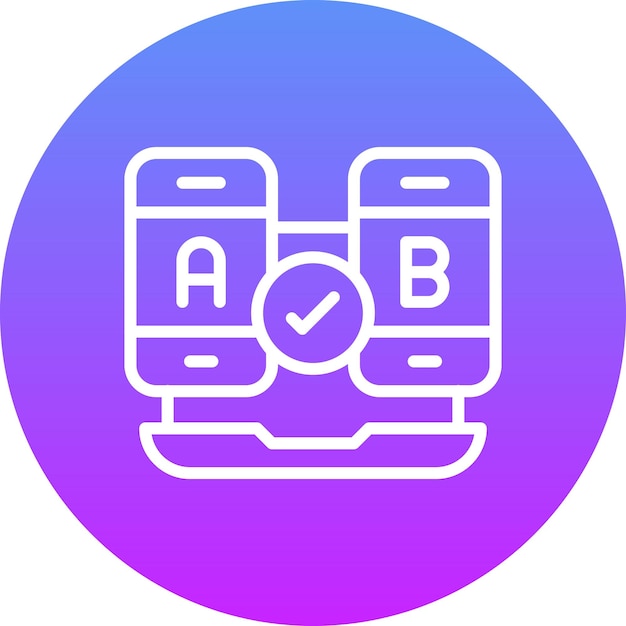 AB Testing vector icon illustration of Coding and Development iconset