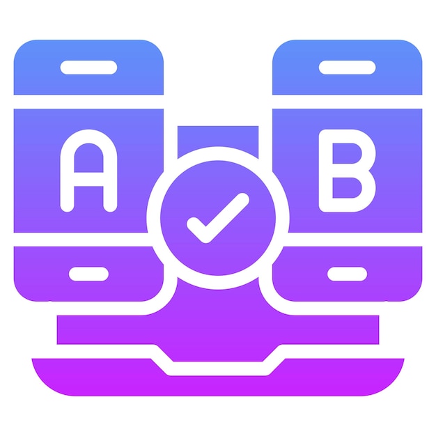 AB Testing vector icon illustration of Coding and Development iconset