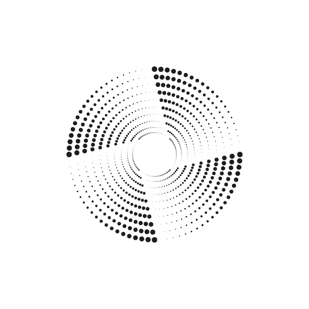 abstarct radial dot design element