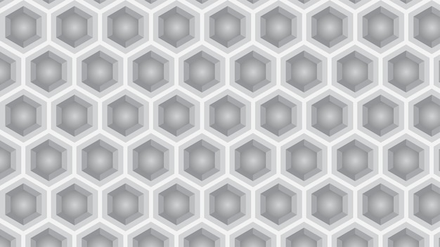 Abstract 3d hexagon motif vector seamless pattern design