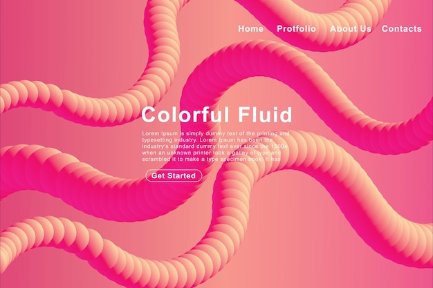 Abstract background design Fluid gradient with geometric lines and light effect Motion minimal con
