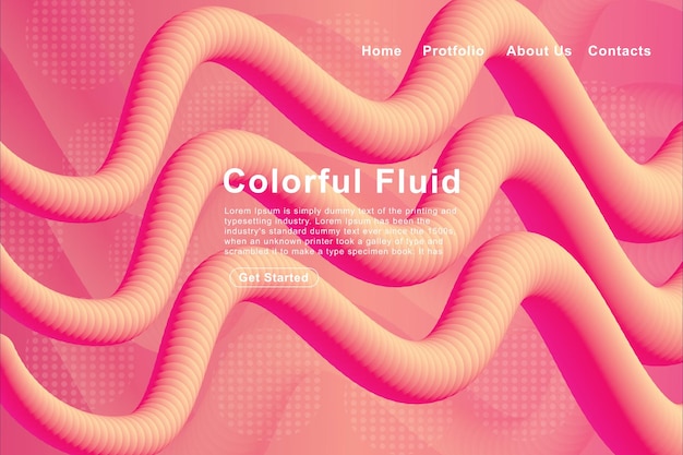 Abstract background design Fluid gradient with geometric lines and light effect Motion minimal con