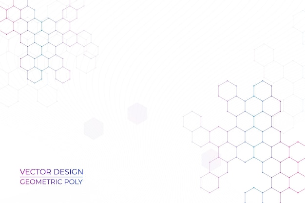 abstract background hexagonal molecular structure for medical science and digital technology design